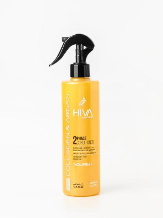 HIVA COLLAGEN ARGAN Двухфазный кондиционер Коллаген и Арган 400 мл