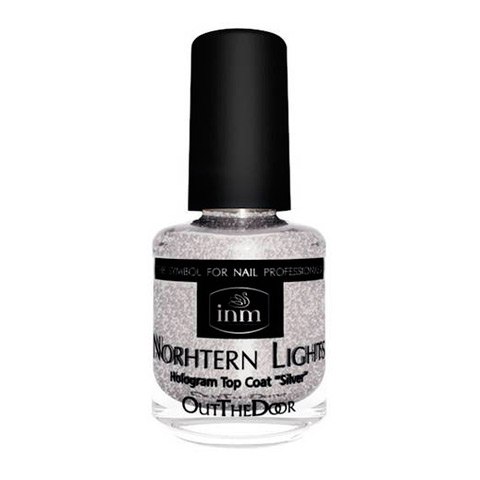 NORTHERN LIGHTS SILVER Голографическая сушка-закрепитель лака серебро 15мл