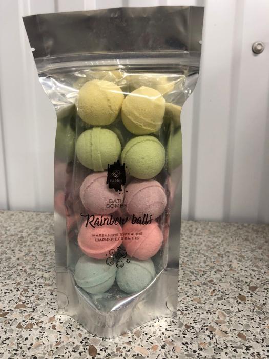 Шарики бурлящие для ванны маленькие Rainbow balls 150 г