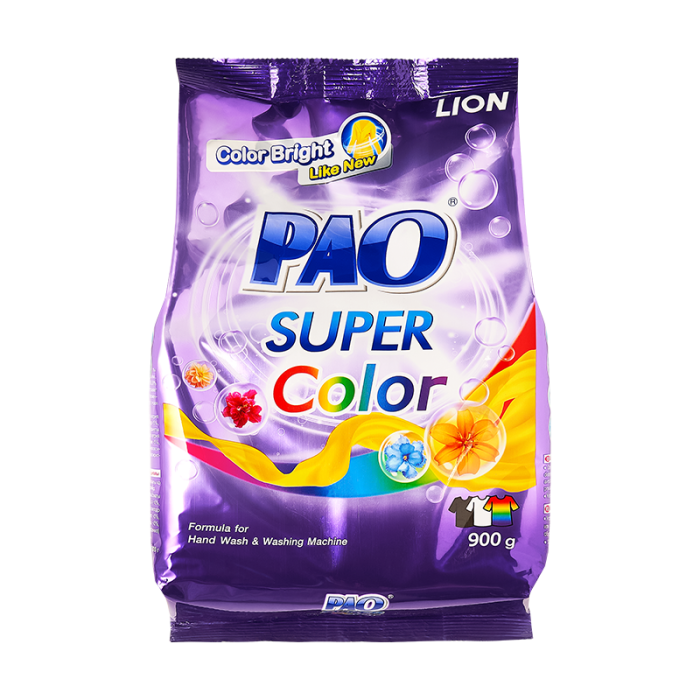 Pao Super Color Порошок для стирки цветного белья, антибактериальное. 900 г