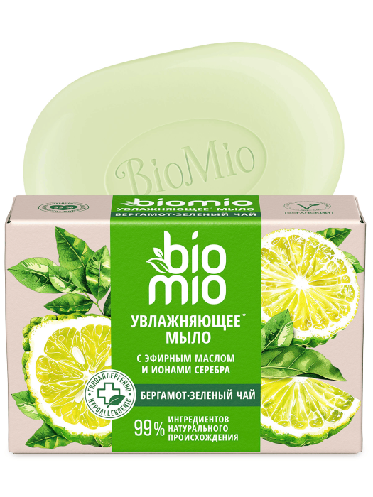 BIO-SOAP AROMATHERAPY Натуральное мыло Зеленый чай и эфирное масло Бергамота 90 г