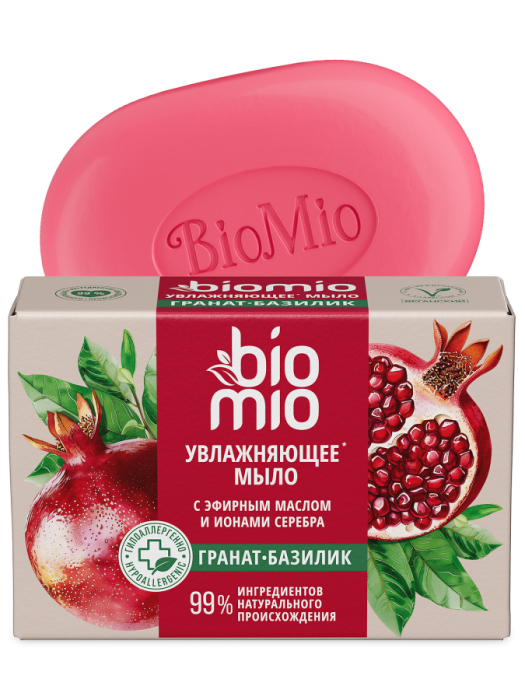 BIO-SOAP AROMATHERAPY Натуральное мыло Гранат и эфирное масло базилика 90 г