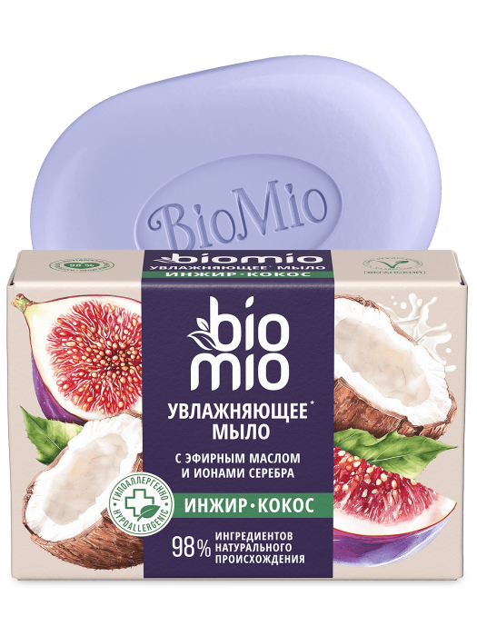 BIO-SOAP SUPERFOOD Натуральное мыло с экстрактом Инжира и баттером Кокоса 90 г