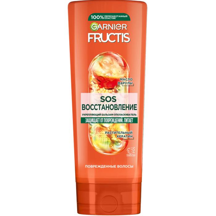 FRUCTIS Бальзам-ополаскиватель SOS Восстановление укрепляющий, для секущихся и поврежденных волос 400 мл