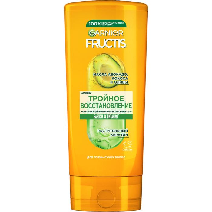 FRUCTIS Бальзам-ополаскиватель Тройное восстановление - для поврежденных и ослабленных волос 200 мл
