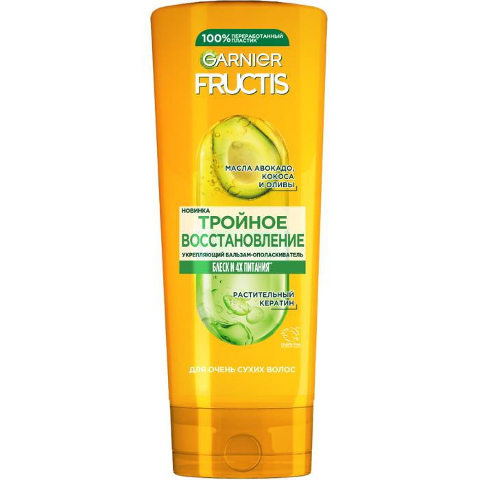 FRUCTIS Бальзам-ополаскиватель Тройное восстановление - для поврежденных и ослабленных волос 400 мл