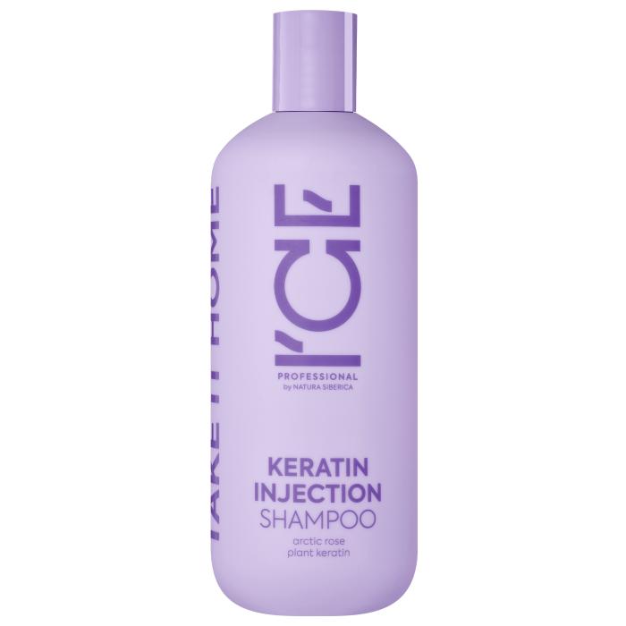 I`CE Professional Home Keratin Injection Шампунь для поврежденных волос кератиновый 400 мл