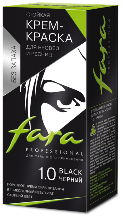 Professional Крем-краска для бровей и ресниц № 1.0 черный 30мл