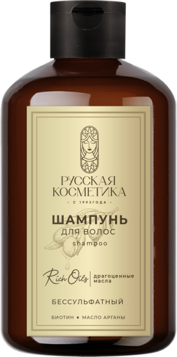 Шампунь для волос бессульфатный с биотином и маслом Арганы 400 мл