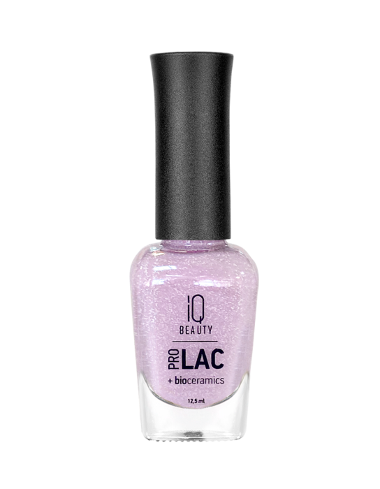PROLAC BIOCERAMICS Лак для ногтейс биокерамикой 12,5 мл № 089 Лиловый с белой крошкой, полупрозрачный 089 Сutie 12,5мл