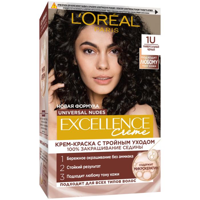 EXCELLENCE CREME Краска для волос № 1U универсальный черный