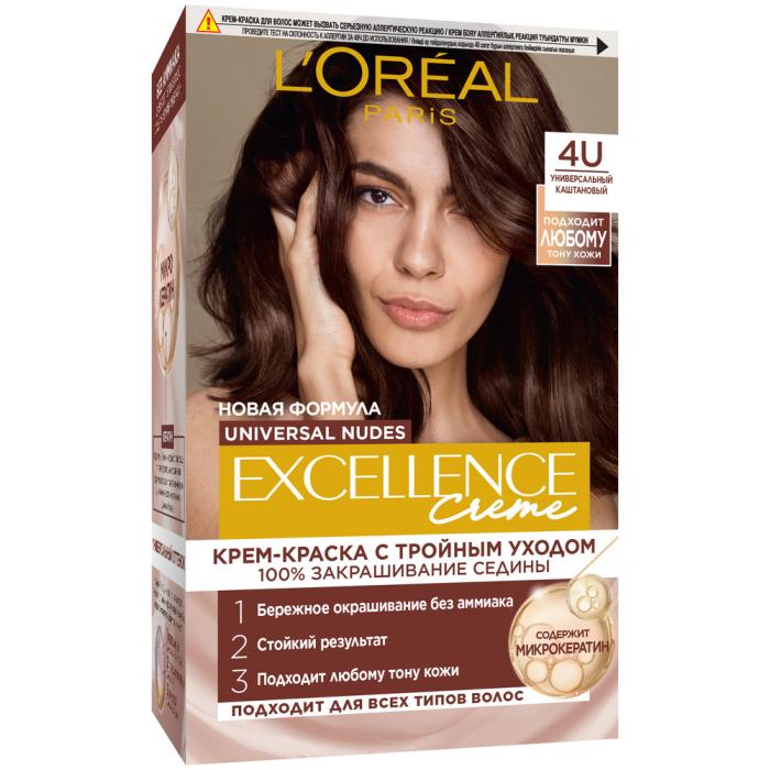 EXCELLENCE CREME Краска для волос № 4U универсальный каштановый