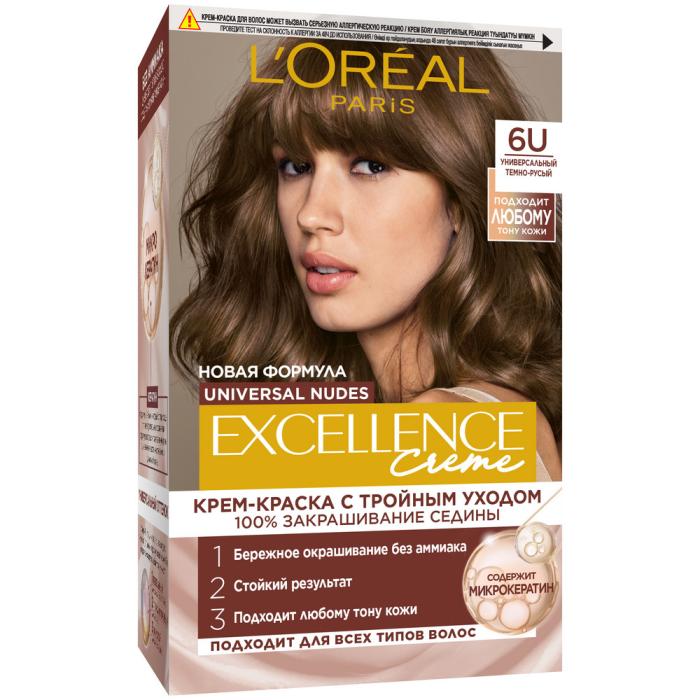 EXCELLENCE CREME Краска для волос № 6U универсальный темно-русый