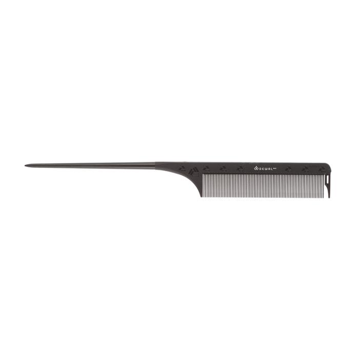 CARBON BLACK Расческа рабочая комбинированная 21,5 см