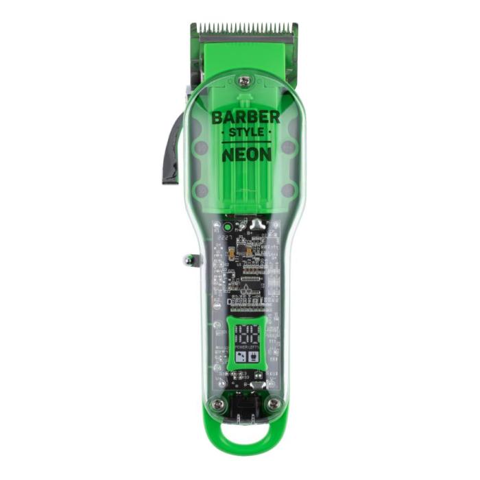 PRO NEON GREEN Машинка для стрижки 6000 об/мин, нож 45 мм, 6 насадок
