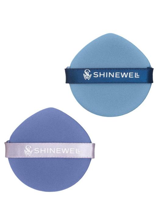 Набор спонжей для макияжа 2 голубой и синий шт