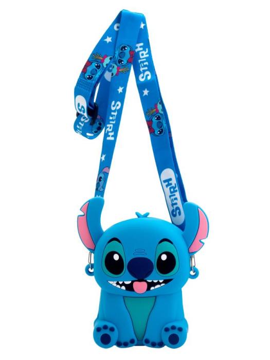 Сумка-кошелек Stitch Зубастик синяя