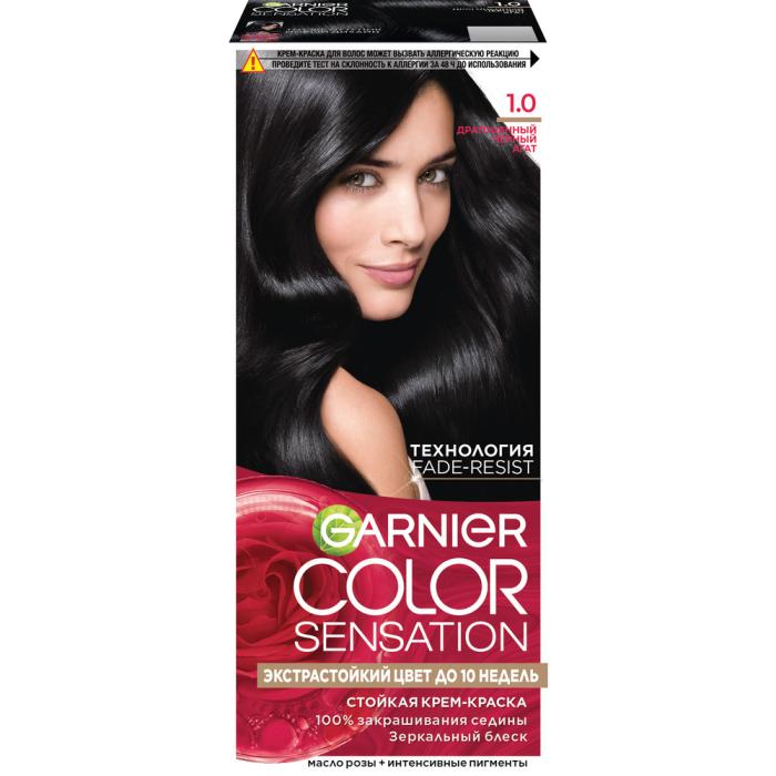 COLOR SENSATION Крем-краска для волос № 1.0 Драгоценный черный агат