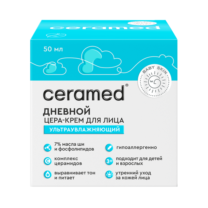 Ceramed Крем-цера для лица дневной ультраувлажняющий Baby Skin 50 мл