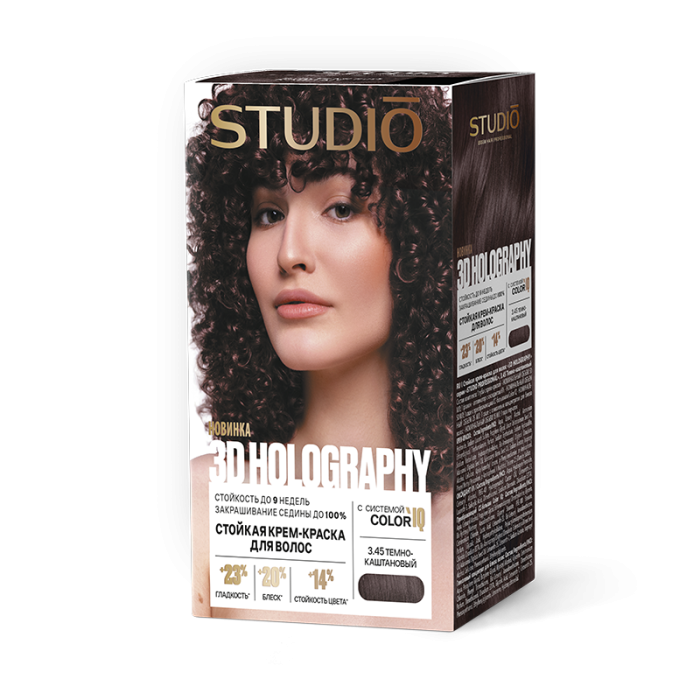 STUDIO 3D Holography Краска для волос № 3.45 Тёмно-каштановый