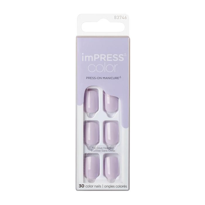 IMPRESS MANICURE ACCENTS Твердый лак Однотонный Нежно-лиловый, длина короткая № KIMC007C
