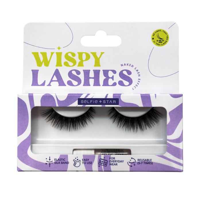EYELASHES WISPY Накладные ресницы многоразовые, клей в комплекте 2 шт