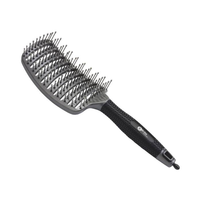 Щетка для волос большая серая нейлон штифы