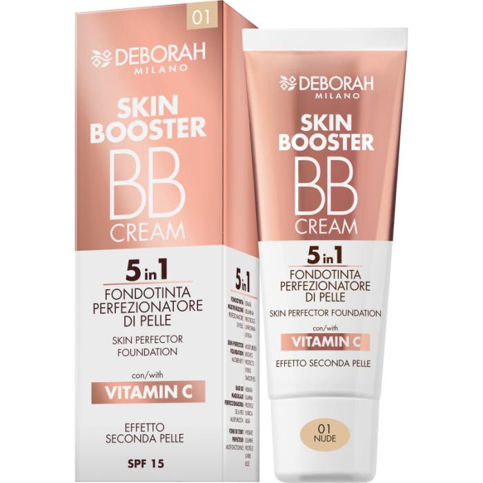 Тональный ВВ-крем Skin Booster BB Cream 5 in1 с Витамином С 01 Нюд