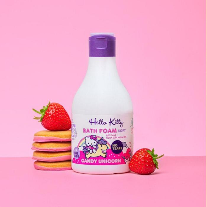 CANDY UNICORN Детская пена для купания с ароматом клубничного печенья и экстрактом 7 трав 250 мл