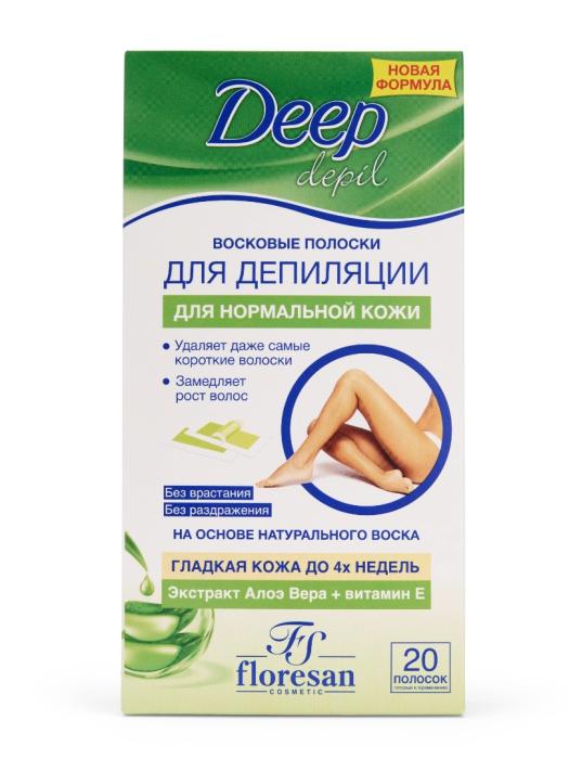 Восковые полоски для депиляции с алоэ вера 20 шт