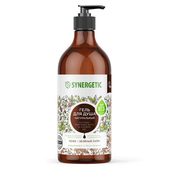 Натуральный биоразлагаемый гель для душа  Кофе и зеленый лайм л 0,75