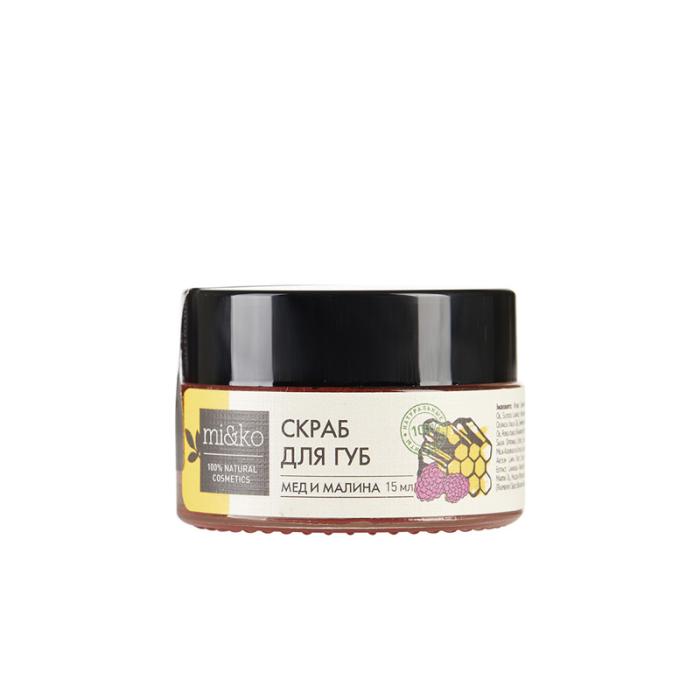 Питательный скраб для губ Мед и малина 15 мл