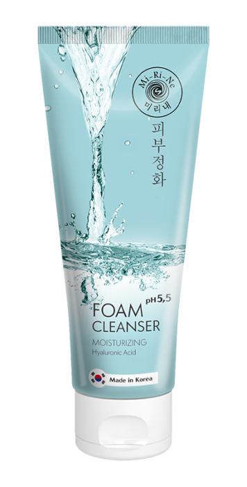 Гель-пенка для умывания для всех типов кожи лица увлажняющая рН 5.5 100 мл