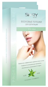 Восковые полоски для депиляции лица Алоэ 12шт 12 шт