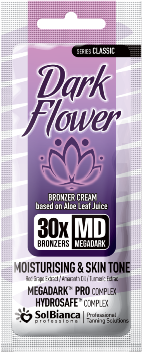 Крем автозагар Dark Flower 30х bronzers с маслом амаранта,экстрактом красного винограда и куркумы 15 мл