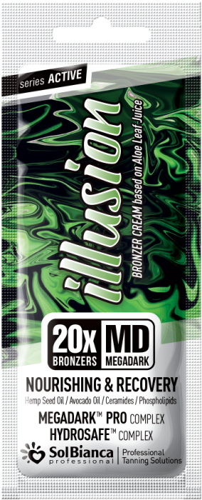 Крем автозагар llusion 20х bronzers маслом семян конопли, маслом авокадо, церамидами, фосфолипидами 15 мл