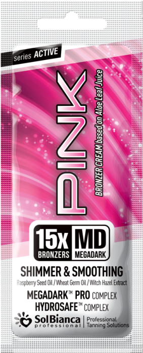 Крем автозагар Pink 15х bronzers с шиммер эффектом, маслом  малиновых косточек и зародышей пшеницы 15 мл