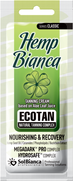 Крем для усиления загара Hemp Bianca с маслом семян конопли, церамидами, фосфолипидами 15 мл