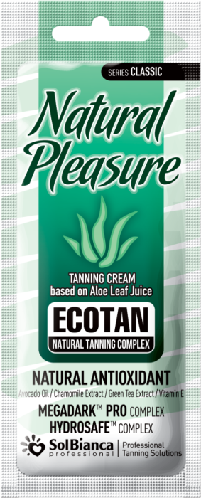 Крем для усиления загара Natural Pleasure с маслом авокадо, экстрактом зеленого чая и  витамином Е 15 мл