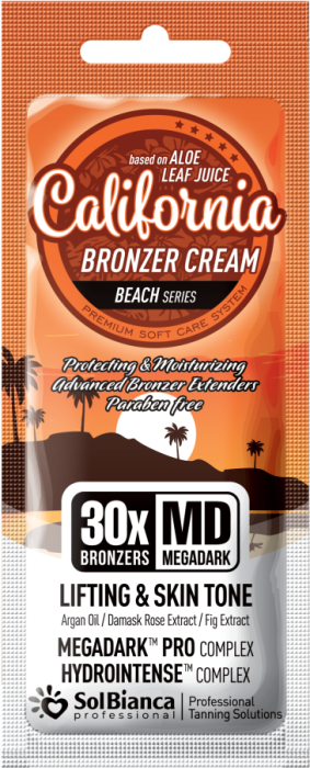 Крем-автозагар California 30х bronzers с маслом арганы,экстратом дамасской розы и инжира 15 мл