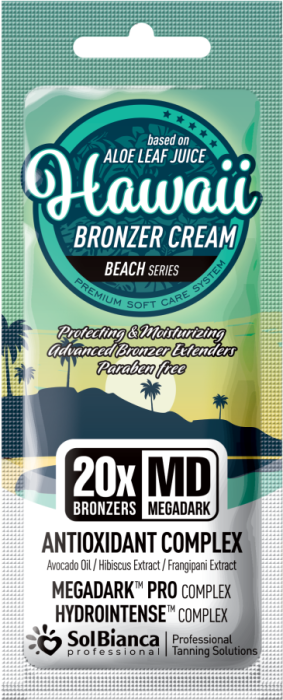 Крем-автозагар Hawaii 20х bronzers с маслом авокадо, экстрактами гибискуса франжипани 15 мл