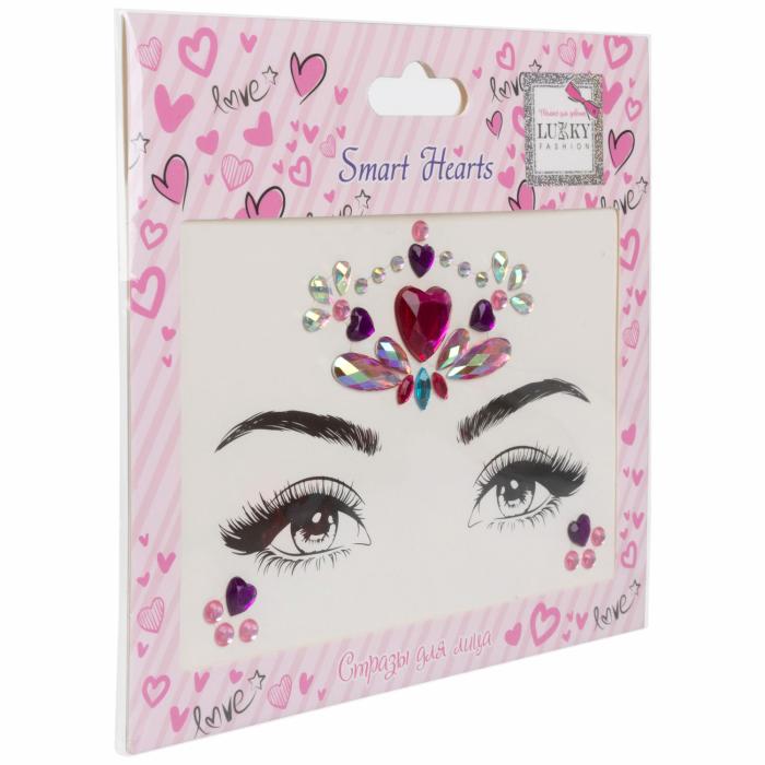Стразы для лица Smart Hearts 16.5х15.5 1 шт