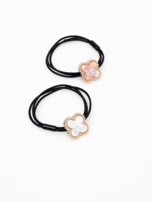 Резинка для волос с декором четырехлистник 2. Прекрасное дополнение к Вашему образу 2 шт