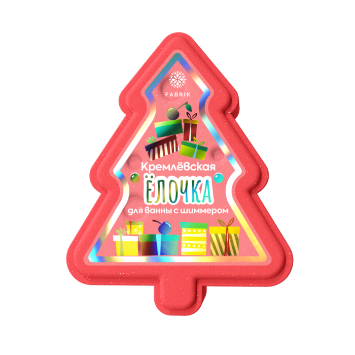 Гейзер-елочка бурлящий с шиммером для ванны Кремлевская елочка 130 г
