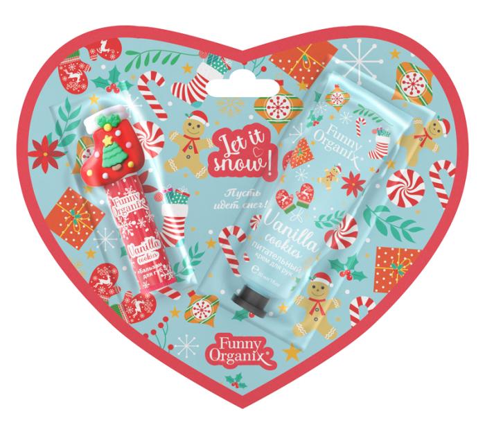 Набор Ванильное печенье Крем для рук 30мл, бальзам для губ 4г