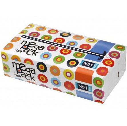 Салфетки универсальные  двухслойные Mega Pack 150 шт