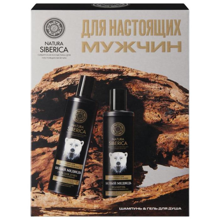 Подарочный набор для настоящих мужчин Шампунь для волос 280мл,  гель для душа 280мл