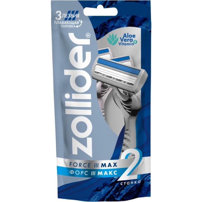 Force 3 Max, одноразовые бритвенные станки 3 лезвия, 2 шт 2 шт