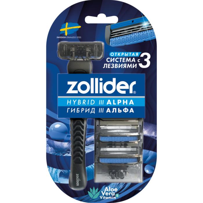 Hybrid 3 ALPHA, станок 3 лезвия с 3мя сменными картриджами 1 шт