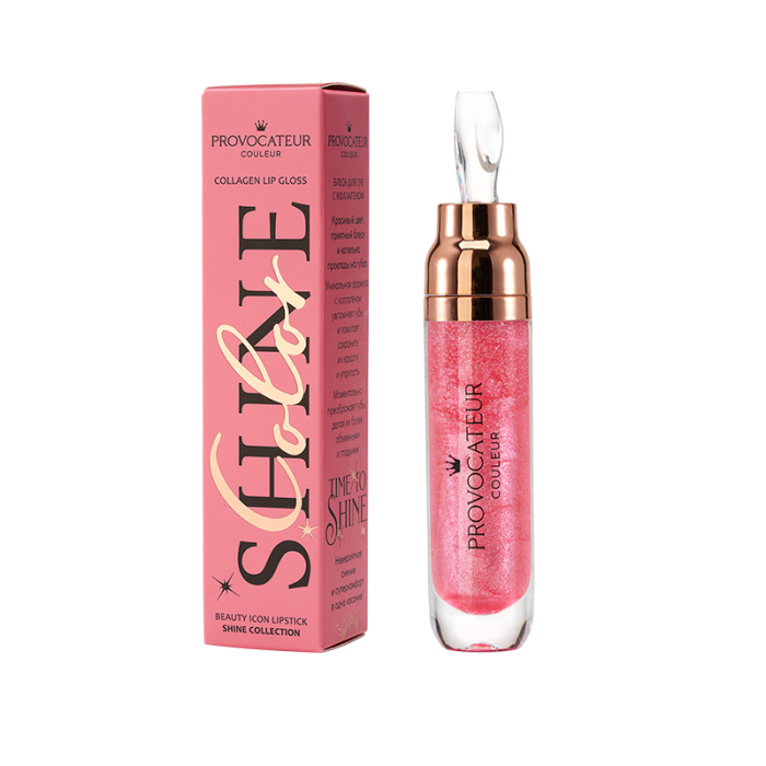 Блеск для губ с коллагеном Time to shine № 62 светло-розовый